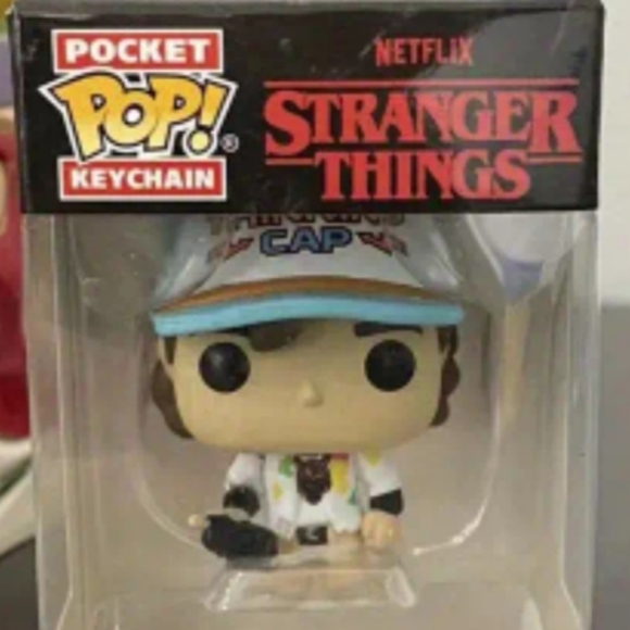 NWT!! Funko Pop Keychain New Dustin From Hit Series Stranger Things!! - Picture 11 of 11